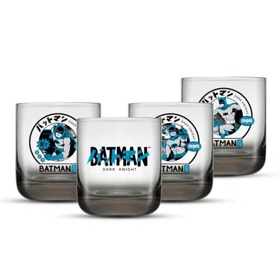 Joyjolt Batman Gotham City Noir Short Glasses - 10 oz - Set Of 4 In Multi