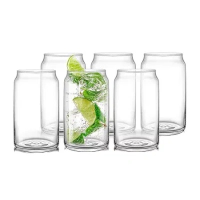 Joyjolt Beer Can 6-pc. Drinkware Set In White