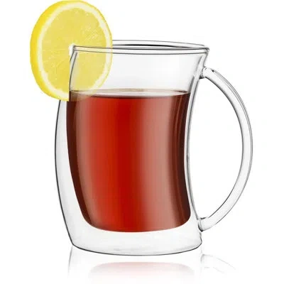 Joyjolt Caleo Double Wall Coffee/tea Glasses, 10oz. In Clear