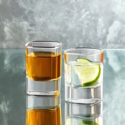 Joyjolt City Shot Glasses, 2oz. In Clear