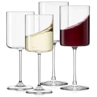 Joyjolt Claire 4 - Piece 14oz. Glass Assorted Stemware Set In Clear