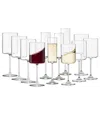 Joyjolt Claire Wine And Champagne Glasses, Set Of 12 In No Color