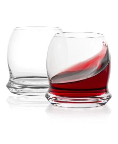 Joyjolt Cosmo Stem Less Wine Glasses In Clear