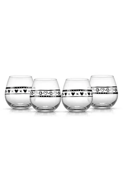 Joyjolt Disney Geo Picnic Wine Glasses