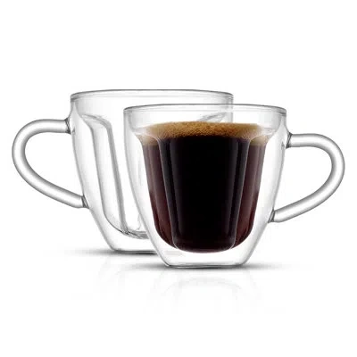 Joyjolt Disney Mickey 3d Espresso Cups, 5.4oz. In Clear