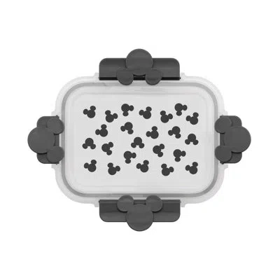 Joyjolt Disney Mickey & Minnie Food Storage Containers - Black In Black,clear
