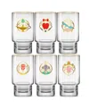 Joyjolt Disney Princess Iconic Tall Drinking Glasses, Set Of 6 In Multi