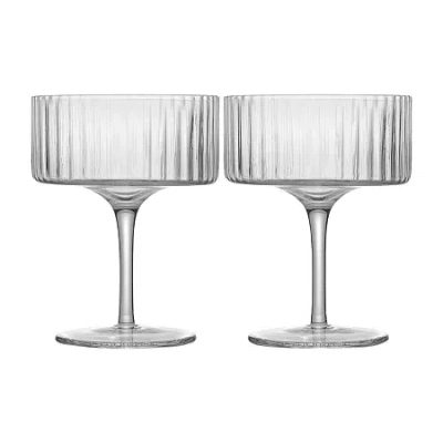 Joyjolt Elle Coupe Martini 2-pc. Martini Glass In White