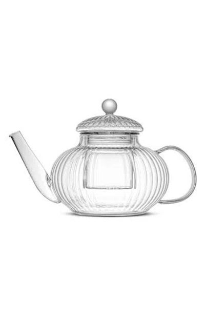 Joyjolt Fluted Glass Tea Kettle In Clear