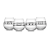 Joyjolt Geo Picnic 4-pc. Drinkware Set In White