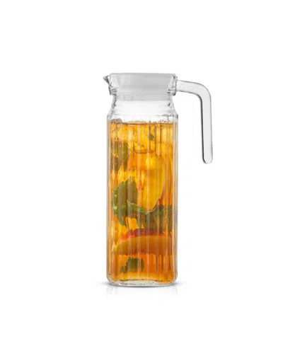 Joyjolt Glass Beverage Pitcher With Handle And 2 Lids, 40 oz In Clear