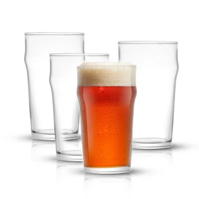 Joyjolt Grant Beer Drinking Glasses, 19 oz In Clear