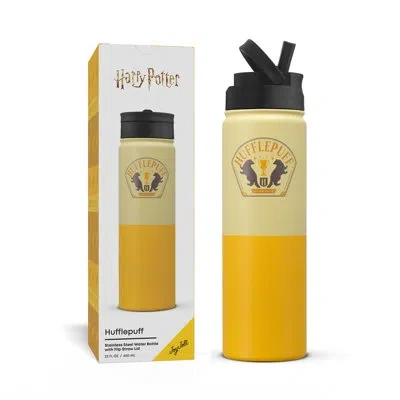 Joyjolt Harry Potter Hufflepuff Stainless Steel Water Bottle - 22 oz In Yellow