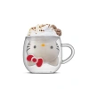 Joyjolt Hello Kitty 3d Double Wall Coffee Mug In Clear