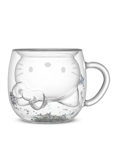 Joyjolt Hello Kitty 50th Anniversary Limited Edition 3d Double Wall Glass Mug In Multi