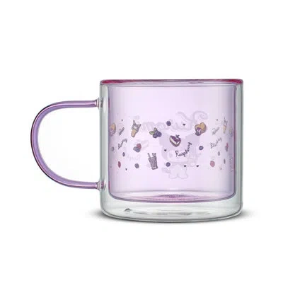Joyjolt Hello Kitty® And Friends 13.5oz. Lead-free Glass Double Wall Glass In Clear