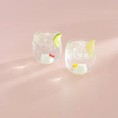 Joyjolt Hello Kitty® And Mimmy 3d Icon Short Drinking Glasses In Clear