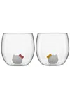 Joyjolt Sanrio Hello Kitty Stemless Short Glasses, Set Of 2 In Multi