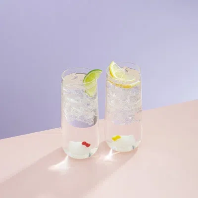 Joyjolt Hello Kitty® And Mimmy 3d Icon Tall Drinking Glasses In Clear