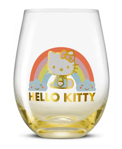 Joyjolt Hello Kitty Sweet Rainbow Stemless Drinking Glasses, Set Of 4 In Multi