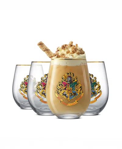Joyjolt Hogwarts Heritage Stemless Glasses, Set Of 4