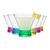 Joyjolt Hue Colored 6-pc. Martini Glass In White