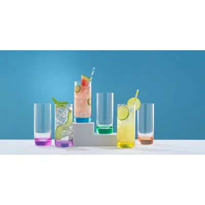 Joyjolt Hue Drinking Glasses - 13 oz In Multi Color