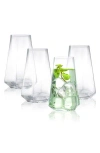 Joyjolt Infiniti Crystal Highball Glass In Transparent