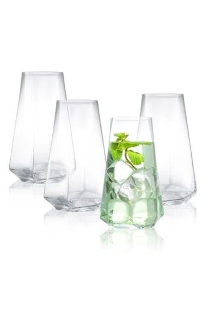 Joyjolt Infiniti Crystal Highball Glass In Transparent