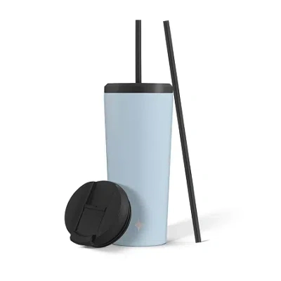 Joyjolt Insulated Tumbler With Flip Lid And Straw - 20 oz Insulated 20 Oz. Water Bottle In Blue