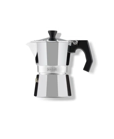 Joyjolt Italian Moka Pot 3 Cup Capacity Stovetop Aluminium Espresso Maker In Silver