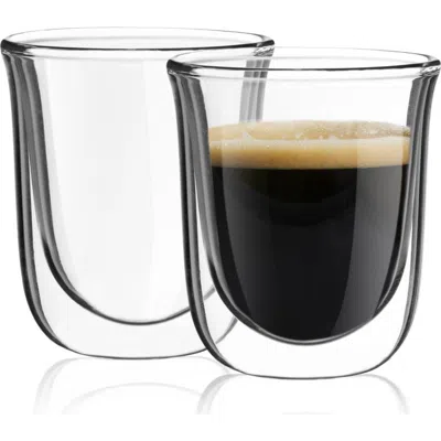 Joyjolt Javaah Set Of 2 Espresso Cups In Transparent