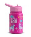 Joyjolt Kids Stainless Steel Water Bottle With Straw Lid, 12oz In Pink