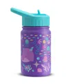 Shop Joyjolt Kids Stainless Steel Water Bottle With Straw Lid, 12oz In Purple