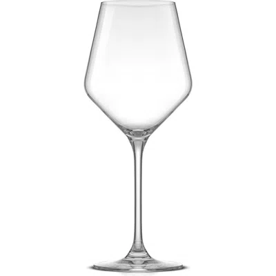 Joyjolt Layla White Set Of 4 Stemmed White Wine Glasses In Clear