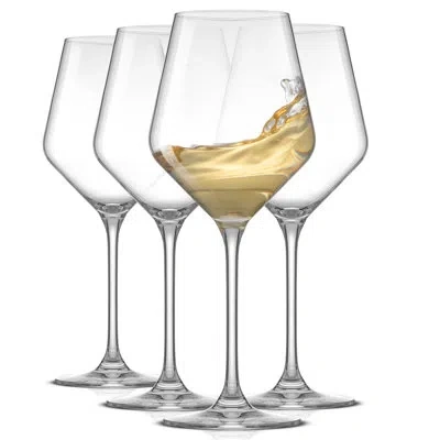 Joyjolt Layla White Wine Glasses In Clear