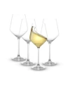 Joyjolt Layla White Wine Glasses, Set Of 4 In Clear