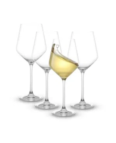 Joyjolt Layla White Wine Glasses, Set Of 4 In Clear