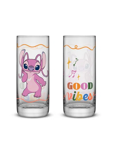 Joyjolt Lilo Stitch Good Times Tall Drinking Glasses, Set Of 2