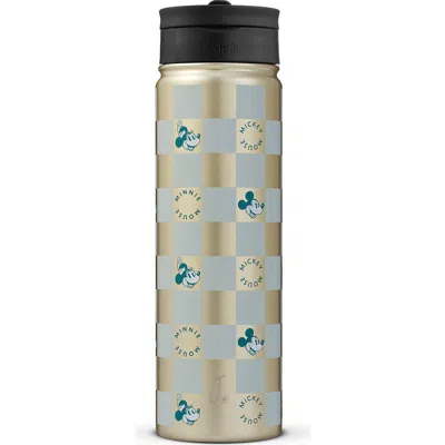 Joyjolt Mickey Mouse Stainless Steel Water Bottle In Gold