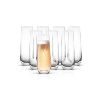Joyjolt Milo Champage Flute Glass, 9.4oz In Clear
