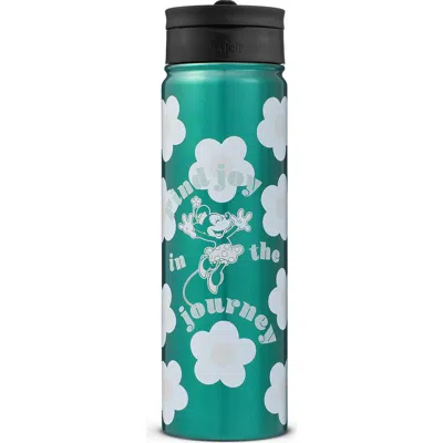 Joyjolt Minnie Mouse Stainless Steel Water Bottle In Green