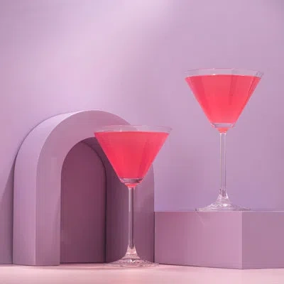 Joyjolt Olivia Martini Glasses, 8.4oz In Clear