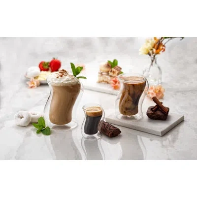 Joyjolt Pivot Double Wall Glass Coffee/tea Mug, 13.5oz In Clear