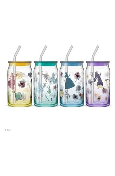 Joyjolt Princess Pastel Set Of 4 Tumbler Glasses In Multi