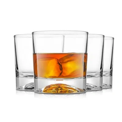 Joyjolt Radiant Double Old Fashioned Tumblers, 10oz. In Clear