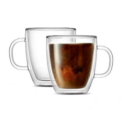 Joyjolt Savor 2-pc. Cappuccino Cup In White