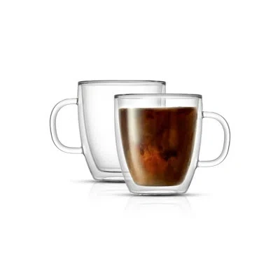 Joyjolt Savor Double Wall Insulated Glasses - 13.5 oz In Clear
