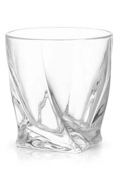 Joyjolt Set Of 2 Atlas Crystal Double Old Fashioned Glasses In Clear