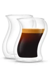 Joyjolt Set Of 2 Pivot Espresso Cups In Clear